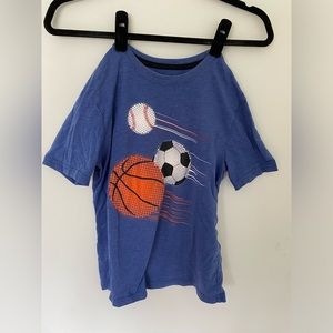 Kids blue graphic tee shirt